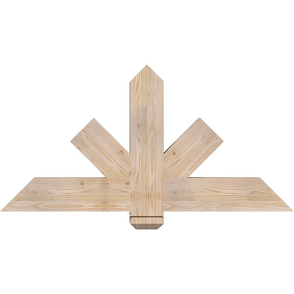 Ekena Millwork Kennewick Smooth Timber Gable Bracket, Douglas Fir, 48"W x 24"H x 3 1/2"D x 5 1/2"F, 12/12 Pitch GBW048X24X0406KEN00SDF - main